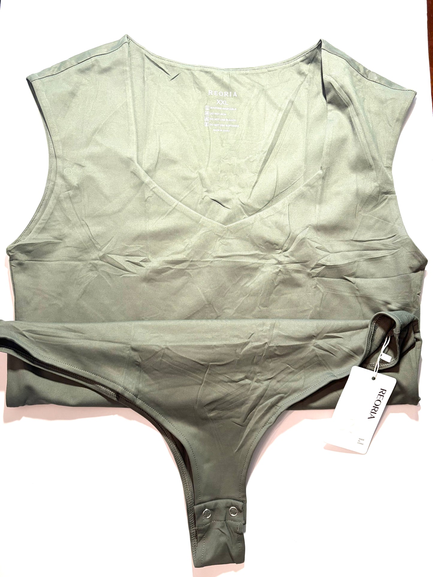 Reoria 2XL DOUBLE LINED Thong Bodysuit