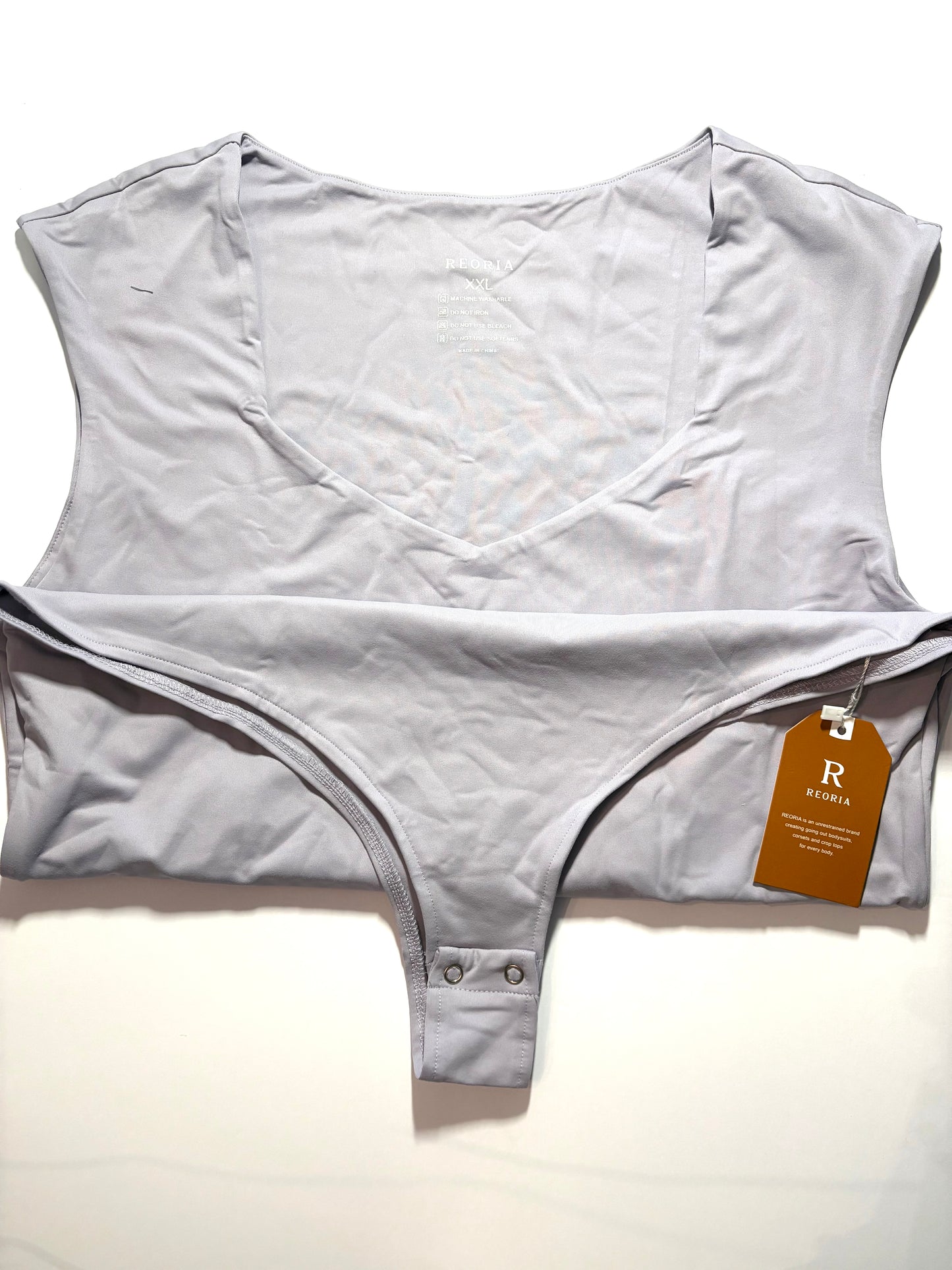 Reoria 2XL DOUBLE LINED Thong Bodysuit